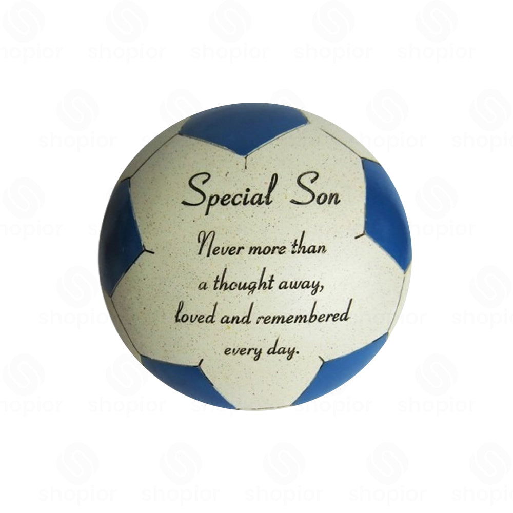 3D Football Memorial Plaque | Weatherproof Graveside Cemetery Ornament