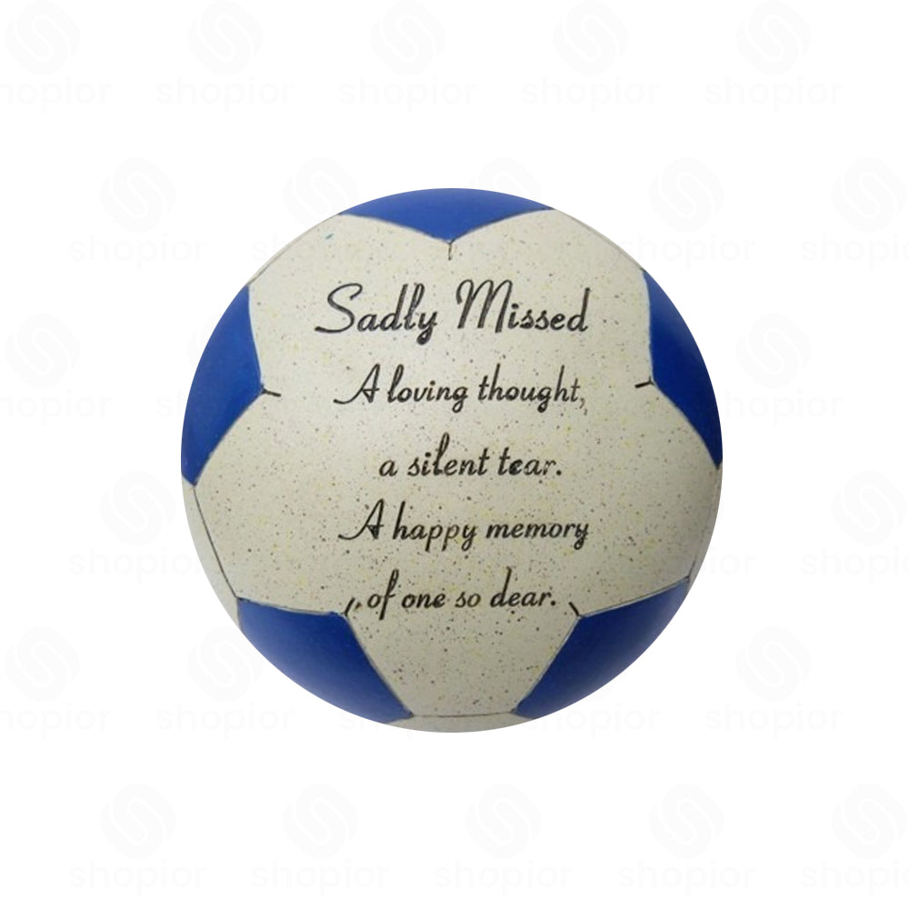 3D Football Memorial Plaque | Weatherproof Graveside Cemetery Ornament