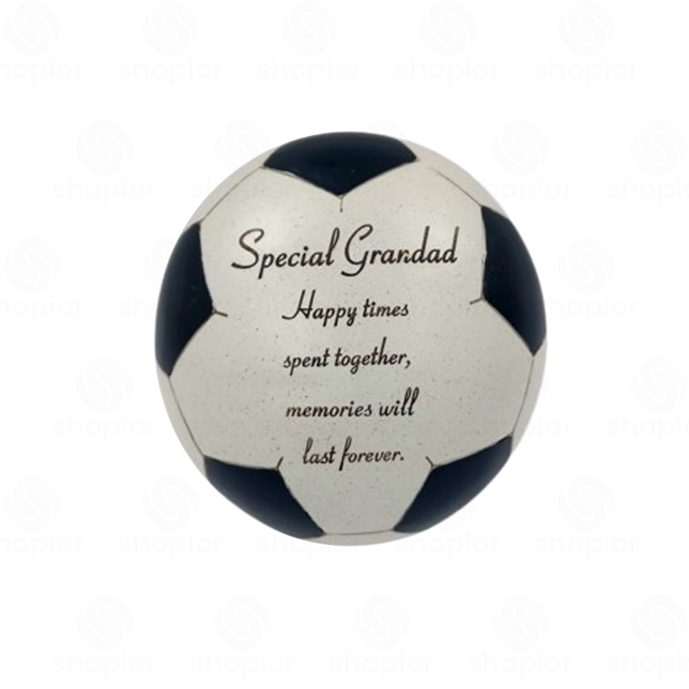 3D Football Memorial Plaque | Weatherproof Graveside Cemetery Ornament