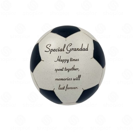 3D Football Memorial Plaque | Weatherproof Graveside Cemetery Ornament