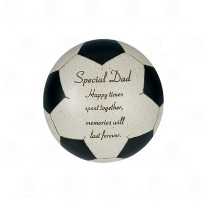 3D Football Memorial Plaque | Weatherproof Graveside Cemetery Ornament