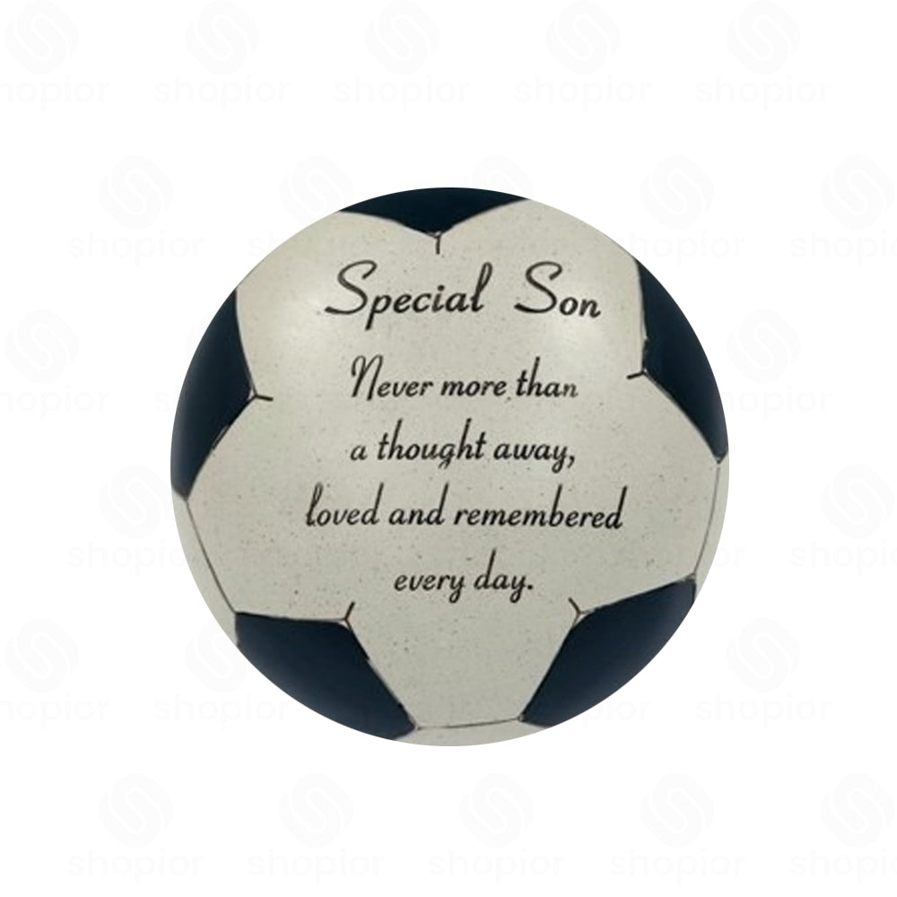3D Football Memorial Plaque | Weatherproof Graveside Cemetery Ornament