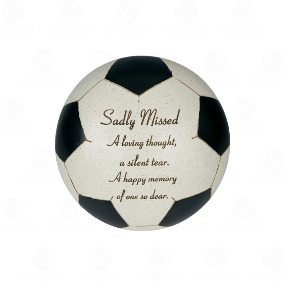 3D Football Memorial Plaque | Weatherproof Graveside Cemetery Ornament