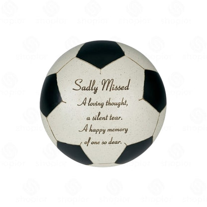 3D Football Memorial Plaque | Weatherproof Graveside Cemetery Ornament