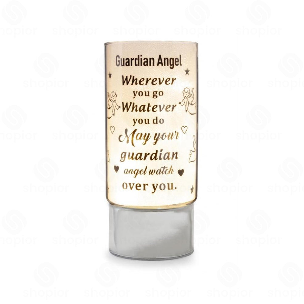Battery Operated LED Glass Tube Light | Shimmering Message Lamp, Decorative Night Light