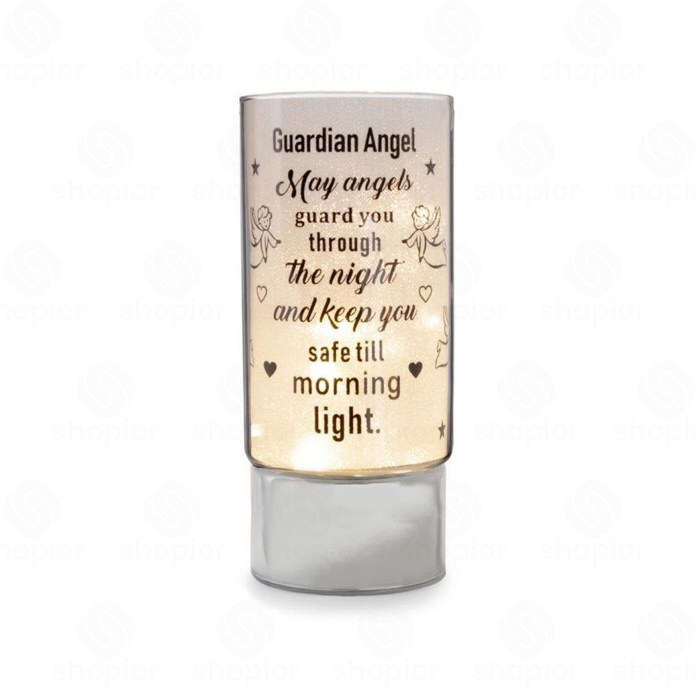 Battery Operated LED Glass Tube Light | Shimmering Message Lamp, Decorative Night Light