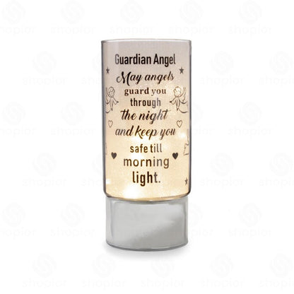 Battery Operated LED Glass Tube Light | Shimmering Message Lamp, Decorative Night Light