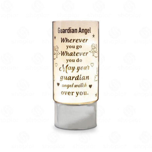 Battery Operated LED Glass Tube Light | Shimmering Message Lamp, Decorative Night Light