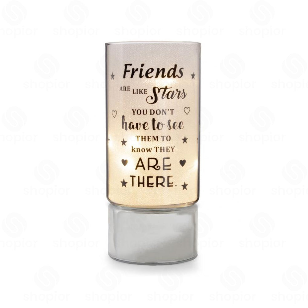 Battery Operated LED Glass Tube Light | Shimmering Message Lamp, Decorative Night Light