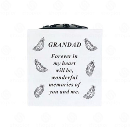 Graveside Memorial Rose Bowl Flower Holder Vase | Grave Decoration Ornament with Removable Lid | Weather Resistant Memorial Flower Vase – Graveside Ornaments for Loved Ones