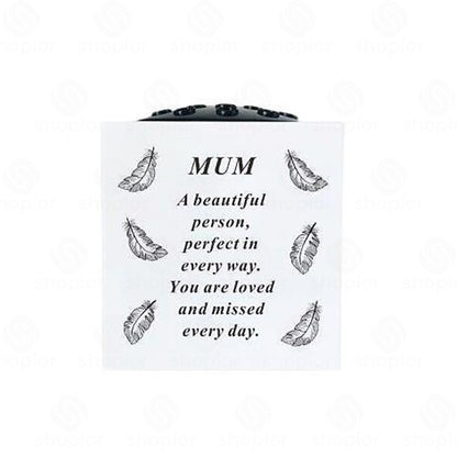 Graveside Memorial Rose Bowl Flower Holder Vase | Grave Decoration Ornament with Removable Lid | Weather Resistant Memorial Flower Vase – Graveside Ornaments for Loved Ones