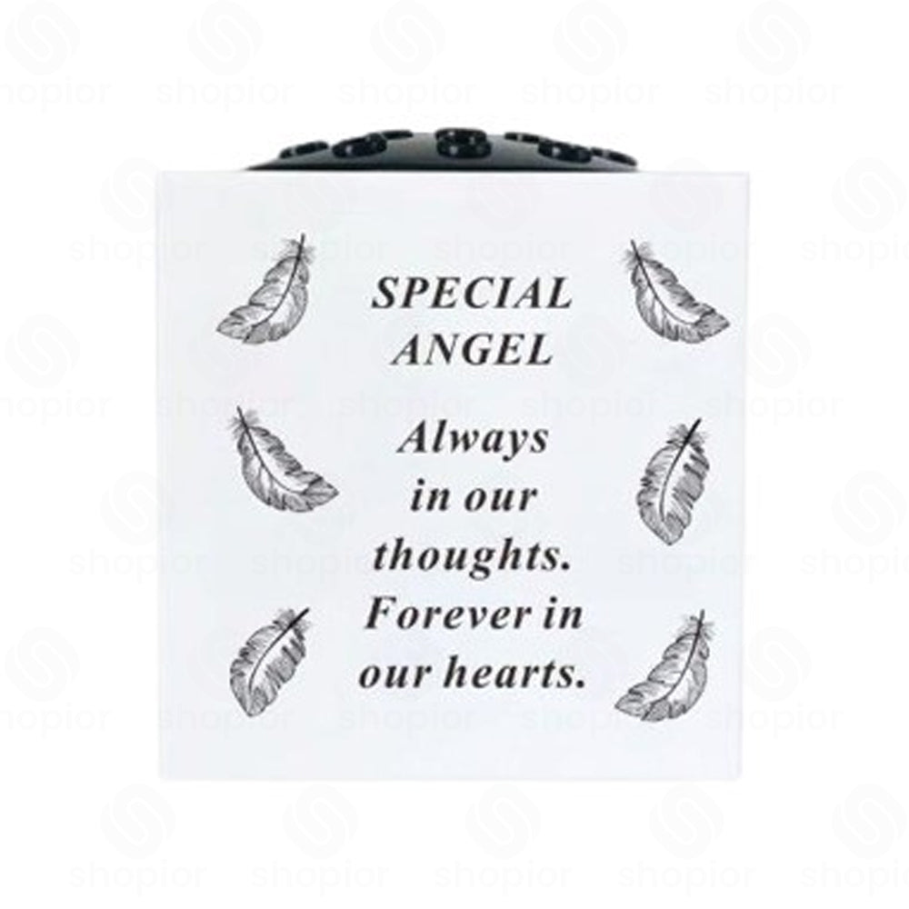 Graveside Memorial Rose Bowl Flower Holder Vase | Grave Decoration Ornament with Removable Lid | Weather Resistant Memorial Flower Vase – Graveside Ornaments for Loved Ones