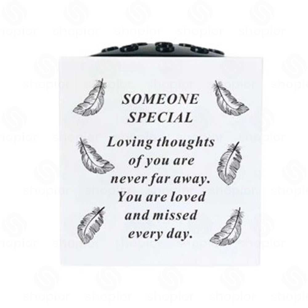 Graveside Memorial Rose Bowl Flower Holder Vase | Grave Decoration Ornament with Removable Lid | Weather Resistant Memorial Flower Vase – Graveside Ornaments for Loved Ones
