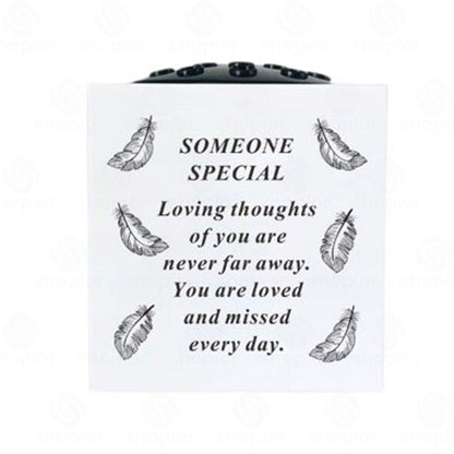 Graveside Memorial Rose Bowl Flower Holder Vase | Grave Decoration Ornament with Removable Lid | Weather Resistant Memorial Flower Vase – Graveside Ornaments for Loved Ones