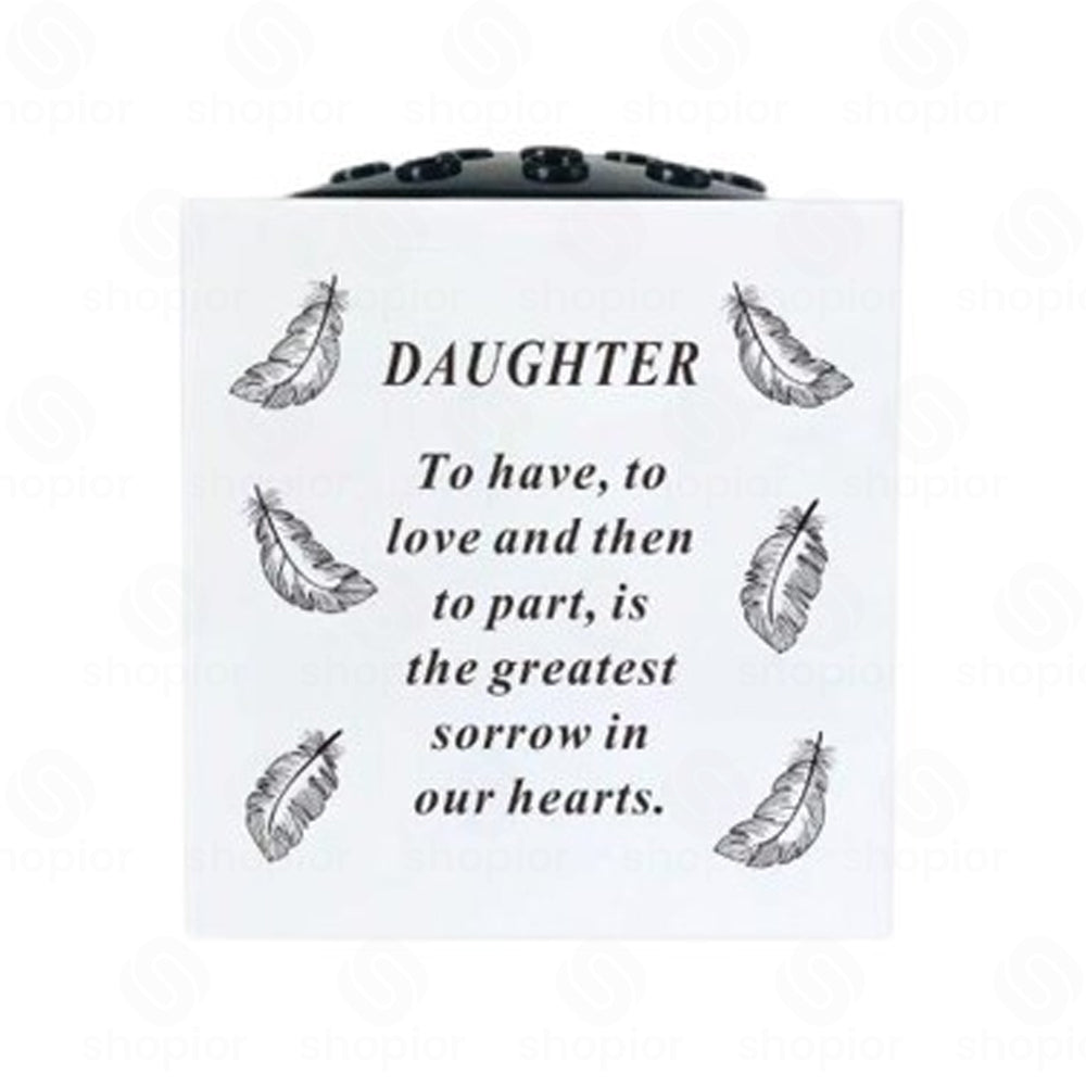 Graveside Memorial Rose Bowl Flower Holder Vase | Grave Decoration Ornament with Removable Lid | Weather Resistant Memorial Flower Vase – Graveside Ornaments for Loved Ones