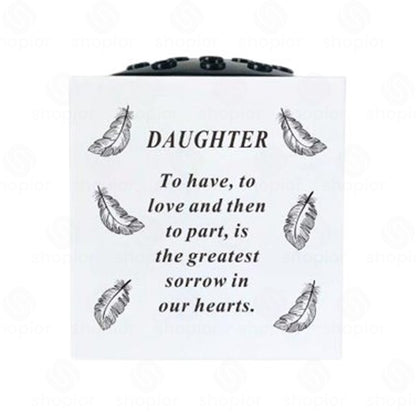 Graveside Memorial Rose Bowl Flower Holder Vase | Grave Decoration Ornament with Removable Lid | Weather Resistant Memorial Flower Vase – Graveside Ornaments for Loved Ones
