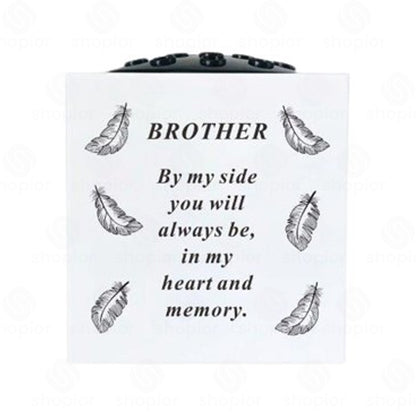 Graveside Memorial Rose Bowl Flower Holder Vase | Grave Decoration Ornament with Removable Lid | Weather Resistant Memorial Flower Vase – Graveside Ornaments for Loved Ones