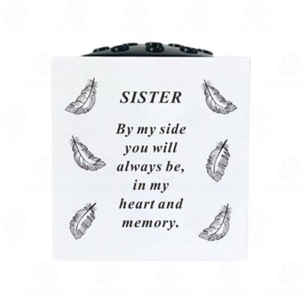 Graveside Memorial Rose Bowl Flower Holder Vase | Grave Decoration Ornament with Removable Lid | Weather Resistant Memorial Flower Vase – Graveside Ornaments for Loved Ones