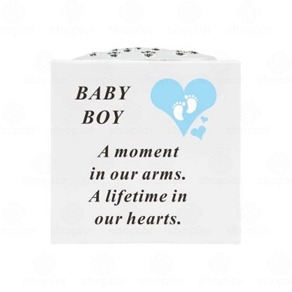 In Loving Memory Footprints Vase – Memorial Flower Holder for Graveside, Cemetery | Remembrance