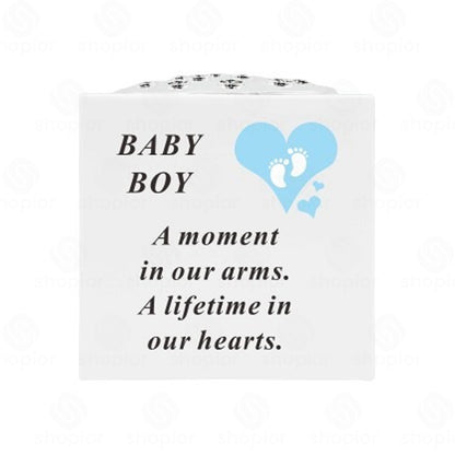 In Loving Memory Footprints Vase – Memorial Flower Holder for Graveside, Cemetery | Remembrance