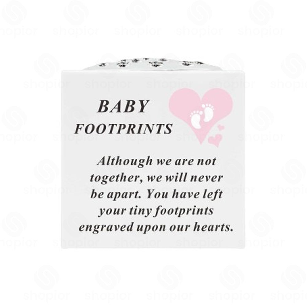 In Loving Memory Footprints Vase – Memorial Flower Holder for Graveside, Cemetery | Remembrance