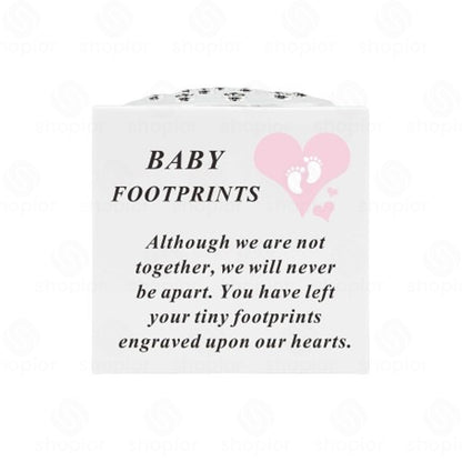 In Loving Memory Footprints Vase – Memorial Flower Holder for Graveside, Cemetery | Remembrance