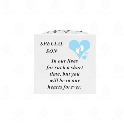 In Loving Memory Footprints Vase – Memorial Flower Holder for Graveside, Cemetery | Remembrance