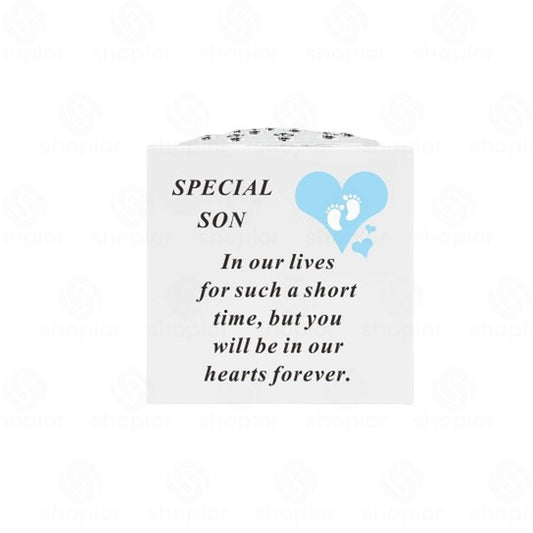 In Loving Memory Footprints Vase – Memorial Flower Holder for Graveside, Cemetery | Remembrance
