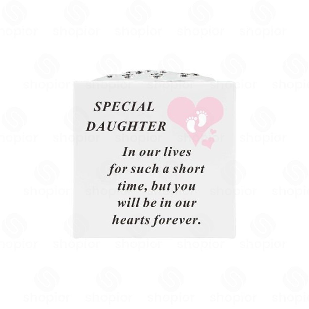 In Loving Memory Footprints Vase – Memorial Flower Holder for Graveside, Cemetery | Remembrance