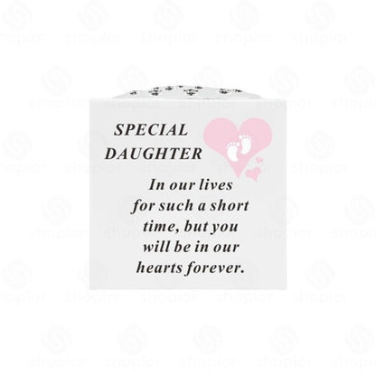 In Loving Memory Footprints Vase – Memorial Flower Holder for Graveside, Cemetery | Remembrance