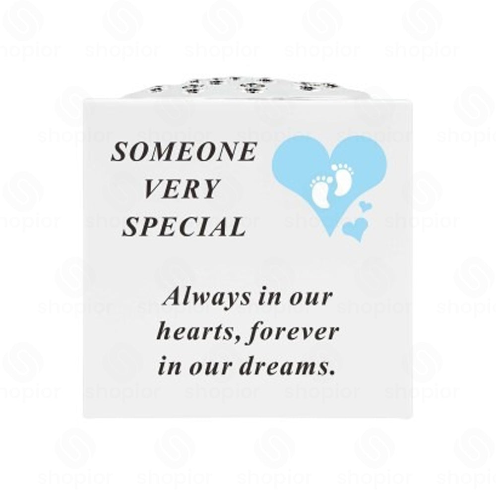 In Loving Memory Footprints Vase – Memorial Flower Holder for Graveside, Cemetery | Remembrance