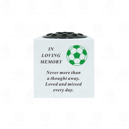 Football Memorial Grave Vase Resin Rose Bowl – In Loving Memory Graveside Flower