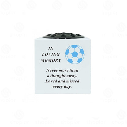 Football Memorial Grave Vase Resin Rose Bowl – In Loving Memory Graveside Flower