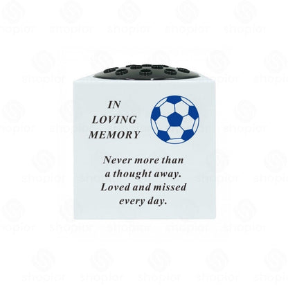 Football Memorial Grave Vase Resin Rose Bowl – In Loving Memory Graveside Flower