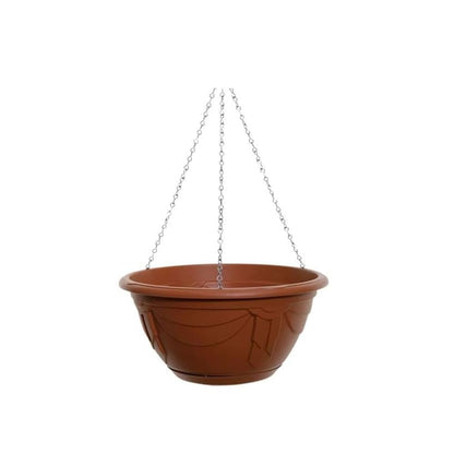 Flower and Herb Plastic Hanging Basket | Plant Saucer for Indoor Outdoor | Wall Planters | Plant Pots for Succulents | Hanging Flower Pots for Garden, Balcony - 32cm