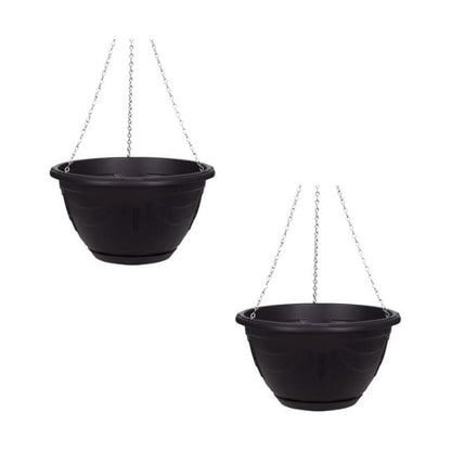 Flower and Herb Plastic Hanging Basket | Plant Saucer for Indoor Outdoor | Wall Planters | Plant Pots for Succulents | Hanging Flower Pots for Garden, Balcony - 32cm