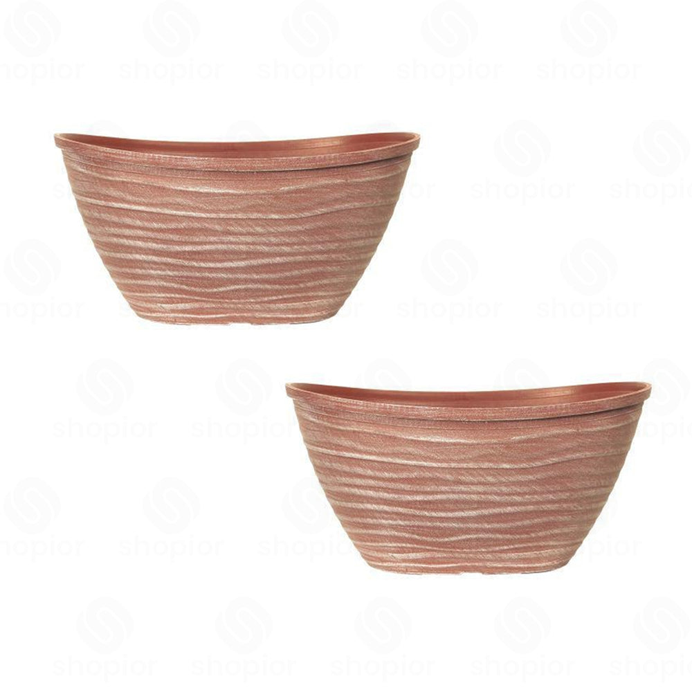 Dune Planter with Rim 48cm & 51cm Oval Garden Plant Pot | Large Outdoor Indoor Planter