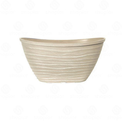 Dune Planter with Rim 48cm & 51cm Oval Garden Plant Pot | Large Outdoor Indoor Planter