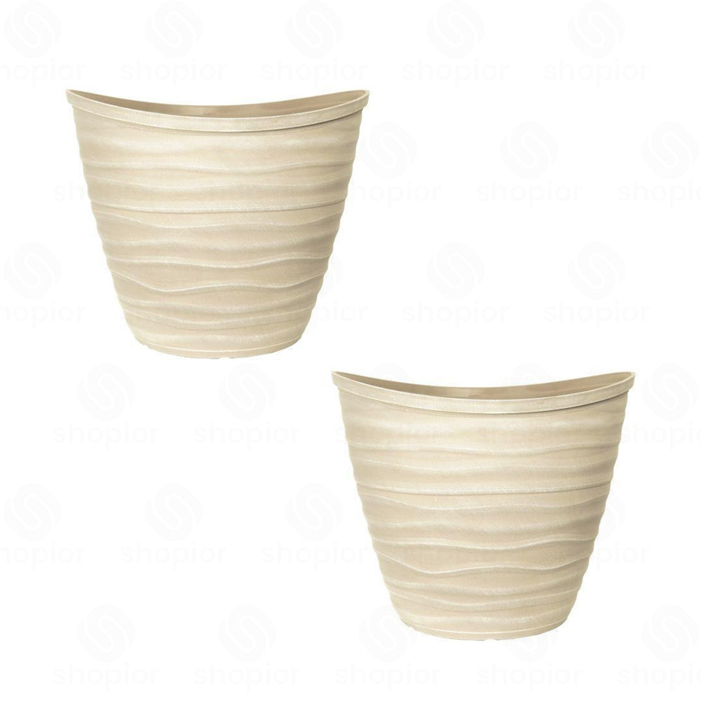 Dune Planter with Rim 48cm & 51cm Oval Garden Plant Pot | Large Outdoor Indoor Planter