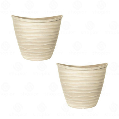 Dune Planter with Rim 48cm & 51cm Oval Garden Plant Pot | Large Outdoor Indoor Planter
