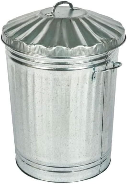 Galvanised Metal Incinerator Bin with Lid | Heavy Duty Garden Rubbish Burner