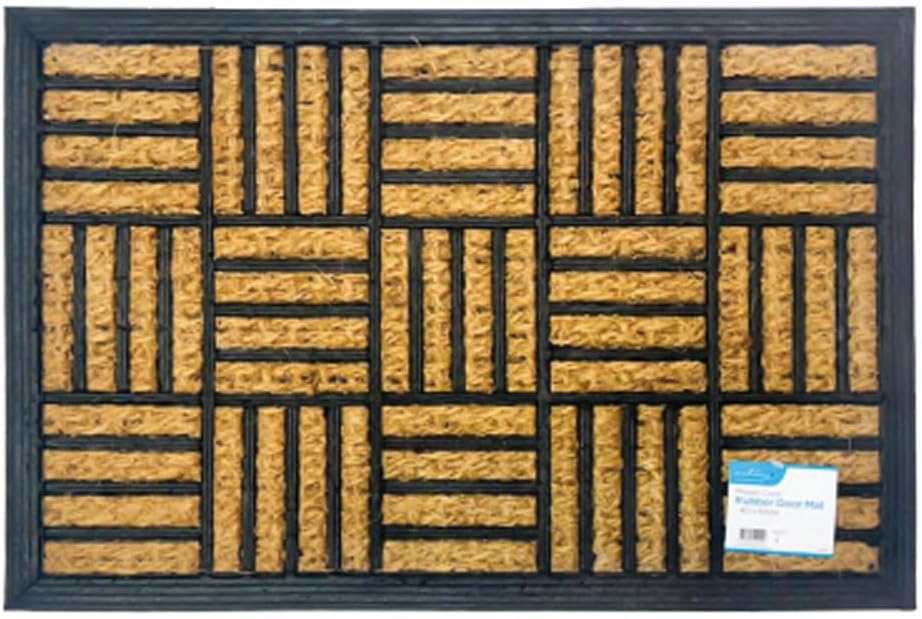 Heavy Duty Coco Coir Rubber Door Mat – Non Slip Outdoor & Indoor Entrance Mat