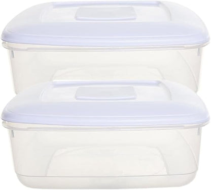 7L Clear Plastic Food Storage Container with Airtight Lid | Kitchen Food Box for Meal Prep, Dry Food, Flour, Rice, Pasta & Cereal – Xmas Cake Storage Box