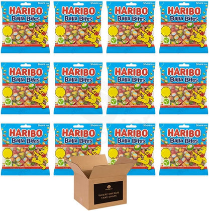 Sweets Share Size Bags Pack of 12 | Sweet & Sour Jellies, Gummy Candy & Chewy