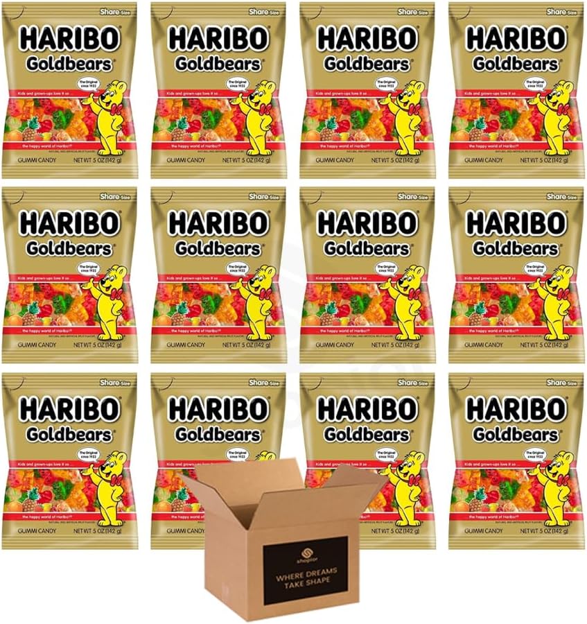 Sweets Share Size Bags Pack of 12 | Sweet & Sour Jellies, Gummy Candy & Chewy
