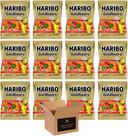 Sweets Share Size Bags Pack of 12 | Sweet & Sour Jellies, Gummy Candy & Chewy