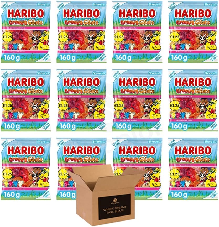 Sweets Share Size Bags Pack of 12 | Sweet & Sour Jellies, Gummy Candy & Chewy