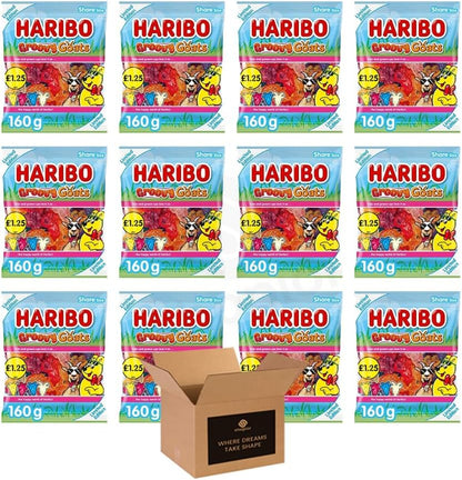 Sweets Share Size Bags Pack of 12 | Sweet & Sour Jellies, Gummy Candy & Chewy