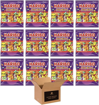 Sweets Share Size Bags Pack of 12 | Sweet & Sour Jellies, Gummy Candy & Chewy