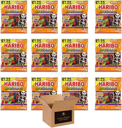 Sweets Share Size Bags Pack of 12 | Sweet & Sour Jellies, Gummy Candy & Chewy